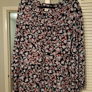 Long sleeved flower blouse